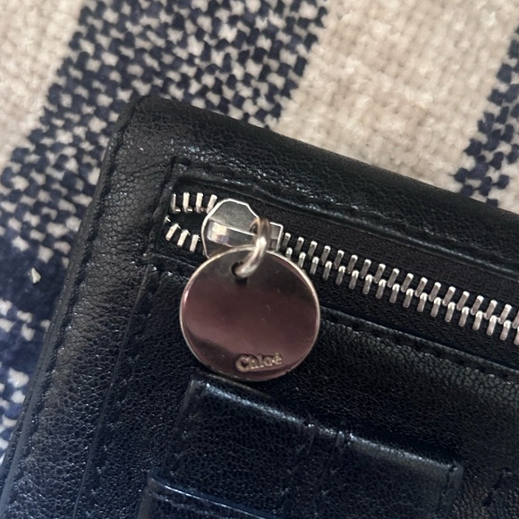 Rare Vintage Authentic Chloe Black Saskia Leather Long Wallet - Excellent Cond - Picture 13 of 14